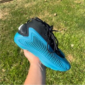 Youth Adidas AE 1 New Wave Blue Black Basketball Shoes Sneakers IF1884 Size 6